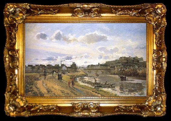 framed  Camille Pissarro Pang plans raft Schwarz, ta009-2